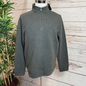 Toscano 1/4 Zip Quilted Pullover Sweatshirt Sweater NWT